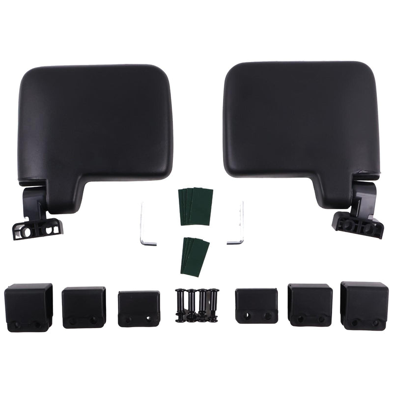 DURAFORCE No Drilling Side Rear View Mirrors For EZGO Yamaha Club Car Golf Cart