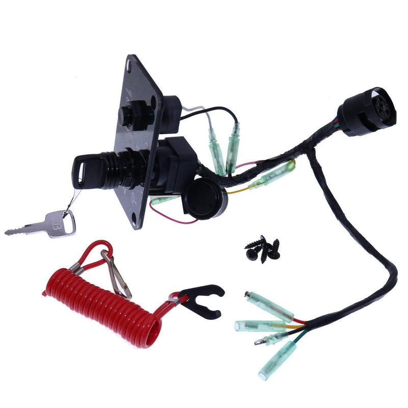 DURAFORCE Outboard Single Engine Key Switch Panel Assembly 704-82570-12-00 For Yamaha