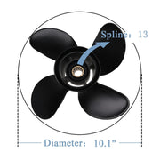 DURAFORCE Propeller 8M8026635 For Mercury Spitfire 4 Blade Prop 10.1x14 40HP 50HP 60HP