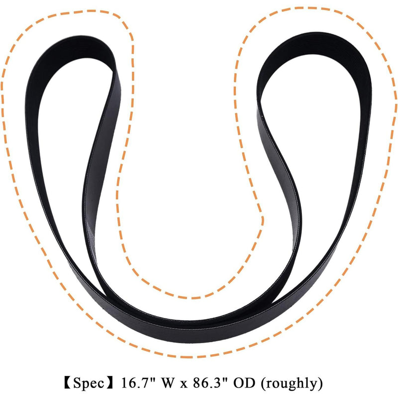 DURAFORCE Serpentine Belt for Continental-ContiTech 4120858X 4120860X HD Value 12K858HDV