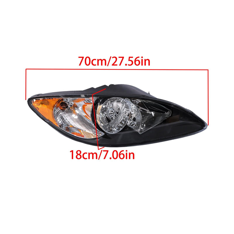 DURAFORCE For 2008-2016 International ProStar L&R Headlights Pairs Black Housing Projector