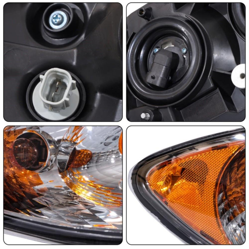 DURAFORCE For 2008-2016 International ProStar L&R Headlights Pairs Black Housing Projector