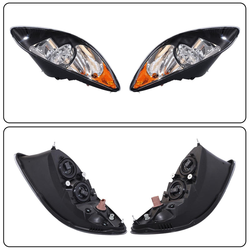 DURAFORCE For 2008-2016 International ProStar L&R Headlights Pairs Black Housing Projector