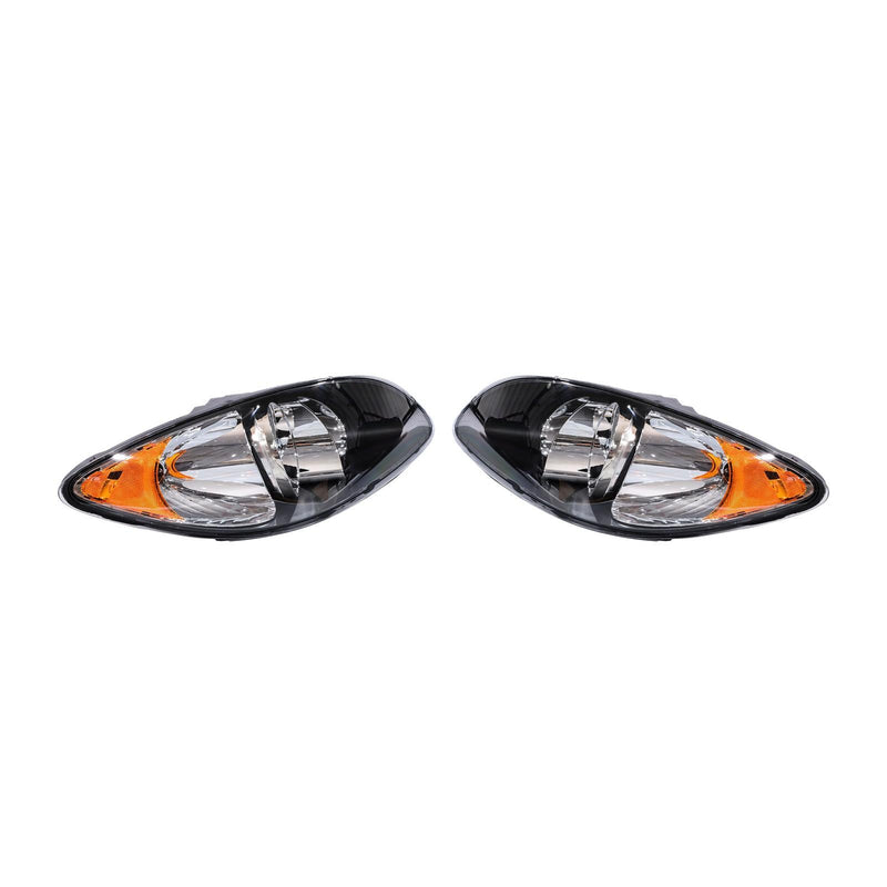 DURAFORCE For 2008-2016 International ProStar L&R Headlights Pairs Black Housing Projector