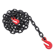 DURAFORCE 4Pack 3/8In × 10FT Tow Chain 7100Lbs G80 Steel Transport Binder Chain Grab Hooks