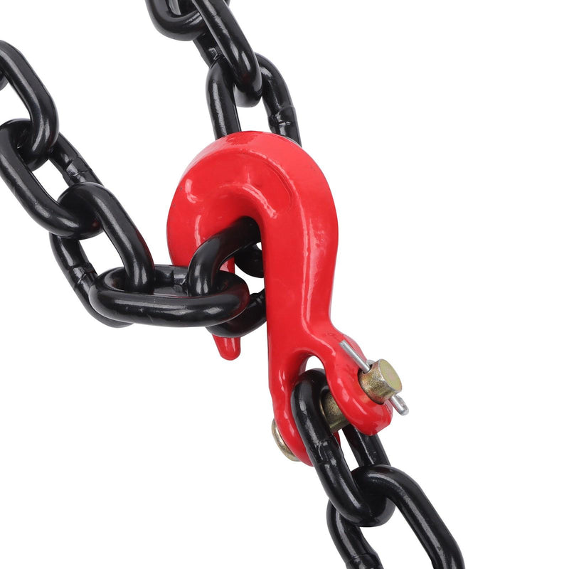 DURAFORCE 4Pack 3/8In × 10FT Tow Chain 7100Lbs G80 Steel Transport Binder Chain Grab Hooks