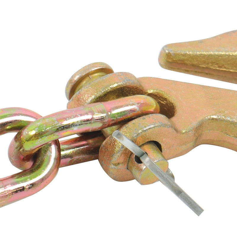 DURAFORCE 2Pcs Load Binders Ratchet Chain Binder 1/4"-5/16" W/ Chain 1/4In×12FT 2200Lb G80