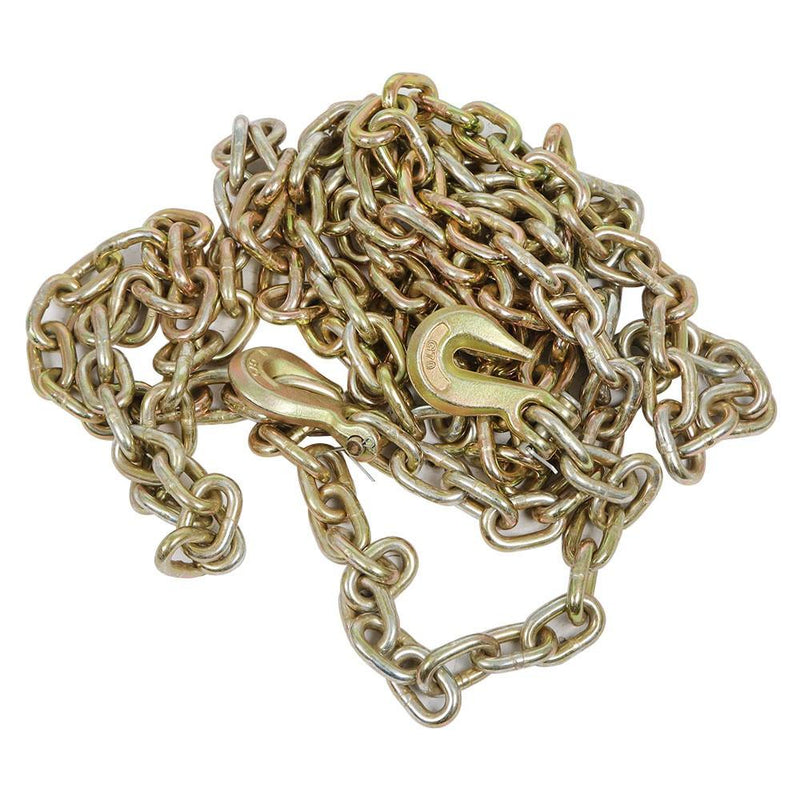 DURAFORCE 3/8"×20' Tow Chain Tie Down Binder Chain Flatbed Truck Trailer Safety G70 2 Pcs