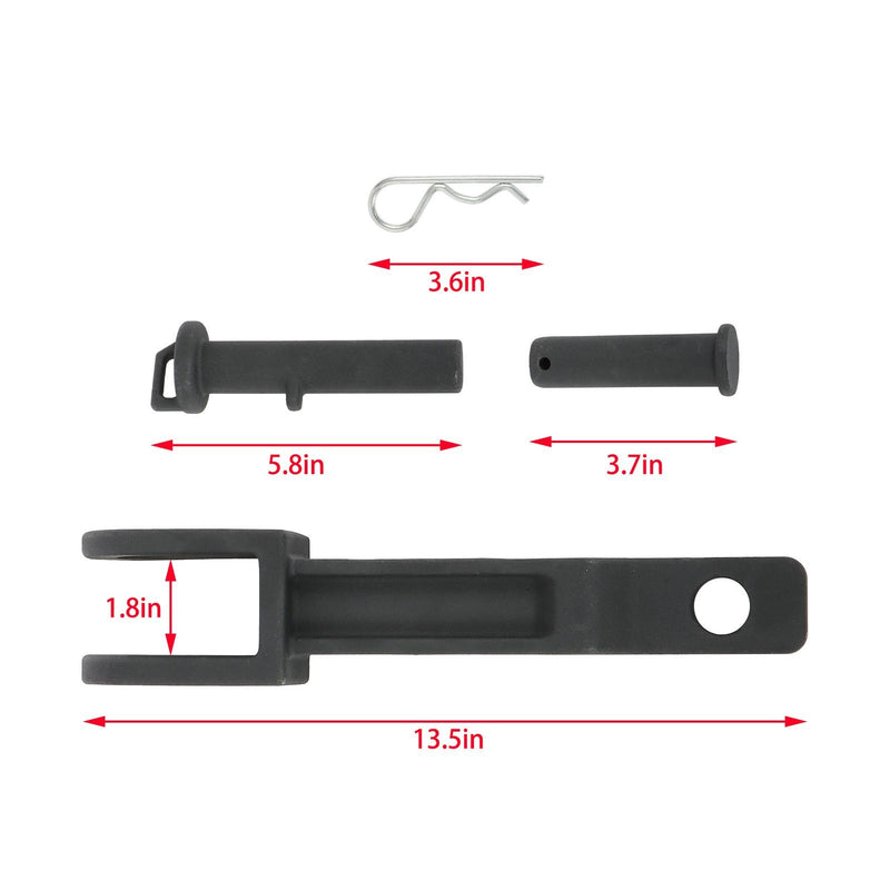 DURAFORCE 2PC Single Tow Hook A20-6014 W/ Pull Pin & Frame Pin For Peterbilt/Kenworth 10KG