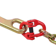 DURAFORCE 2PC 5400Lb G80 J Hook Chains 5/16In×6FT Tow Chain W/ 5/16' RTJ Hook Grapple Hook