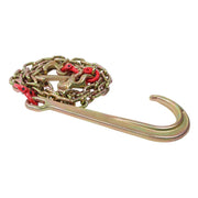 DURAFORCE 2PC 5400Lb G80 J Hook Chains 5/16In×6FT Tow Chain W/ 5/16' RTJ Hook Grapple Hook