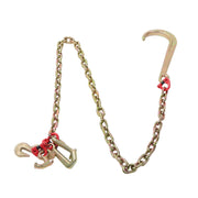 DURAFORCE 2PC 5400Lb G80 J Hook Chains 5/16In×6FT Tow Chain W/ 5/16' RTJ Hook Grapple Hook