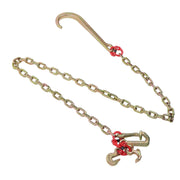DURAFORCE 2PC 5400Lb G80 J Hook Chains 5/16In×6FT Tow Chain W/ 5/16' RTJ Hook Grapple Hook