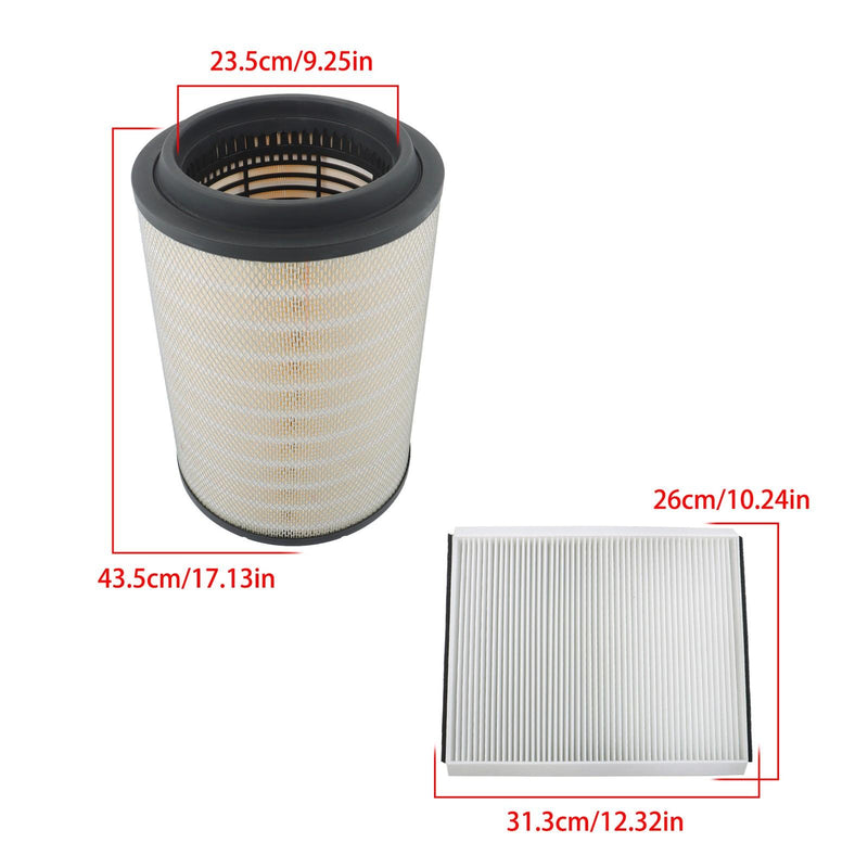 DURAFORCE AF26163M Cabin & Engine Air Filter Set For Volvo VNL Replaces AF26405 20435801