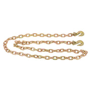 DURAFORCE 2 Pack 3/8In×10FT Binder Transport Chain Grab Hooks Tow Chain G70 Steel 7100Lbs