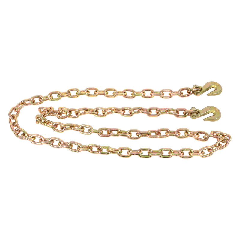DURAFORCE 2 Pack 3/8In×10FT Binder Transport Chain Grab Hooks Tow Chain G70 Steel 7100Lbs