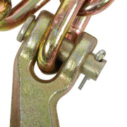 DURAFORCE 2 Pack 3/8In×10FT Binder Transport Chain Grab Hooks Tow Chain G70 Steel 7100Lbs