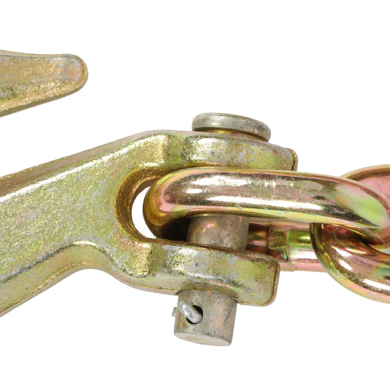 DURAFORCE 2 Pack 3/8In×10FT Binder Transport Chain Grab Hooks Tow Chain G70 Steel 7100Lbs