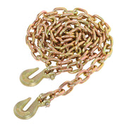 DURAFORCE 2 Pack 3/8In×10FT Binder Transport Chain Grab Hooks Tow Chain G70 Steel 7100Lbs