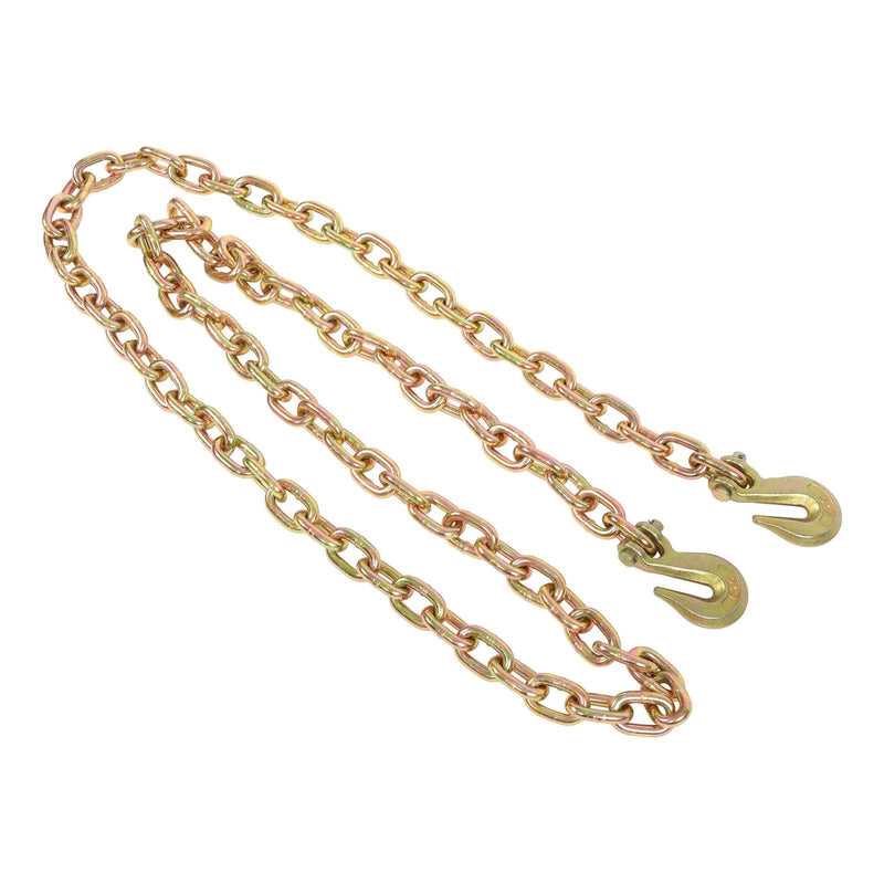 DURAFORCE 2 Pack 3/8In×10FT Binder Transport Chain Grab Hooks Tow Chain G70 Steel 7100Lbs