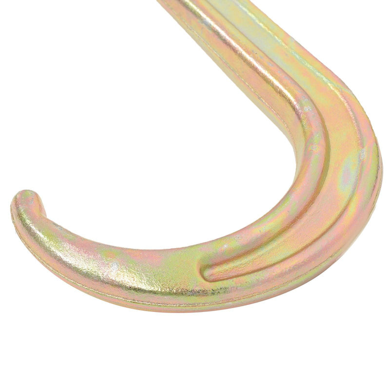 DURAFORCE 3/8In × 2FT 7100Lbs V-Bridle Tow Chain G80 With 15In J-Hooks 3/8In Grapple Hooks