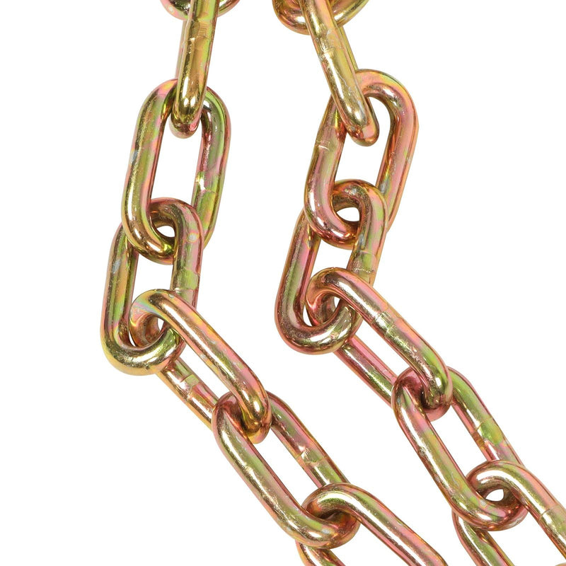 DURAFORCE 1/4In×20FT Transport Binder Chain 3150Lbs With Grab Hooks Tow Chain G70 Steel