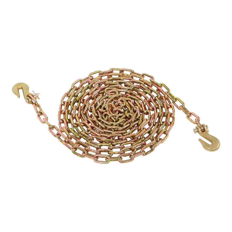 DURAFORCE 1/4In×20FT Transport Binder Chain 3150Lbs With Grab Hooks Tow Chain G70 Steel