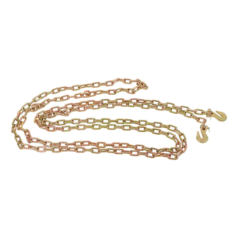 DURAFORCE 1/4In×20FT Transport Binder Chain 3150Lbs With Grab Hooks Tow Chain G70 Steel