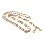 DURAFORCE 1/4In×20FT Transport Binder Chain 3150Lbs With Grab Hooks Tow Chain G70 Steel