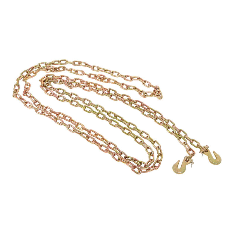 DURAFORCE 1/4In×20FT Transport Binder Chain 3150Lbs With Grab Hooks Tow Chain G70 Steel