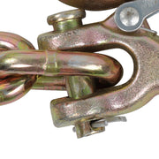 DURAFORCE 3/8In×8FT 6600Lb G70 Transport Chains Binder Chain Tow Chain W/ Grab Sling Hooks