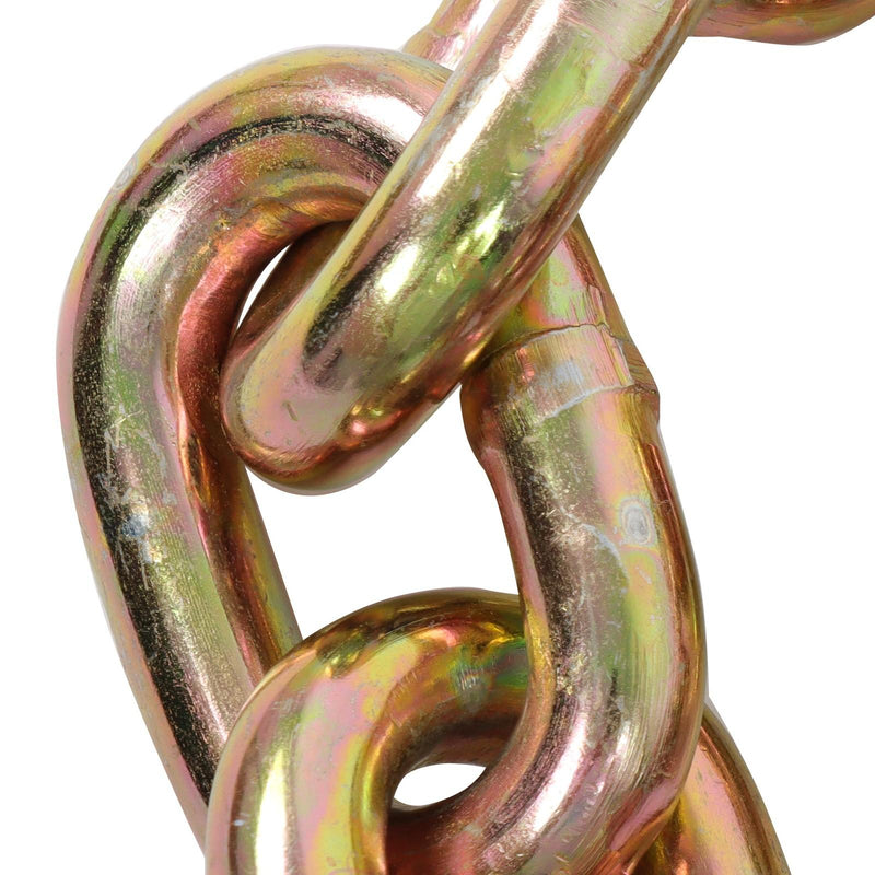 DURAFORCE 3/8In×8FT 6600Lb G70 Transport Chains Binder Chain Tow Chain W/ Grab Sling Hooks