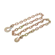 DURAFORCE 3/8In×8FT 6600Lb G70 Transport Chains Binder Chain Tow Chain W/ Grab Sling Hooks