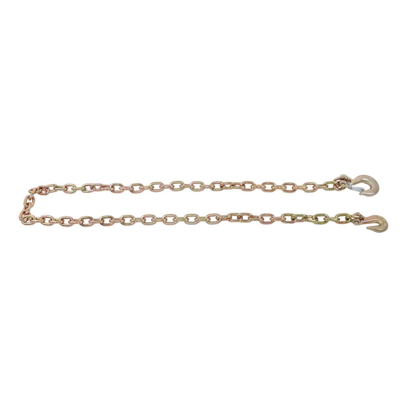 DURAFORCE 3/8In×8FT 6600Lb G70 Transport Chains Binder Chain Tow Chain W/ Grab Sling Hooks