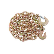 DURAFORCE 3/8In×8FT 6600Lb G70 Transport Chains Binder Chain Tow Chain W/ Grab Sling Hooks
