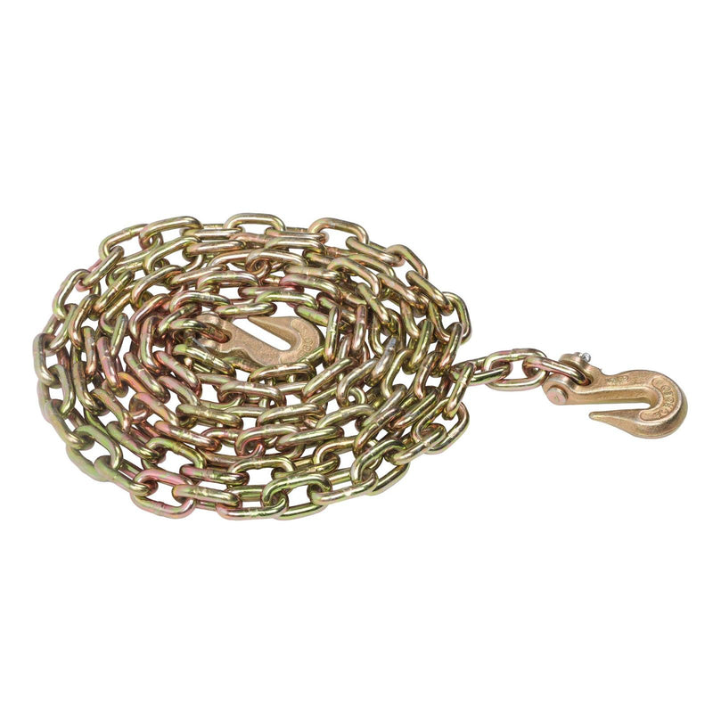 DURAFORCE 4900Lbs G80 Steel Transport Binder Chain 5/16In × 12FT With Clevis Grab Hooks