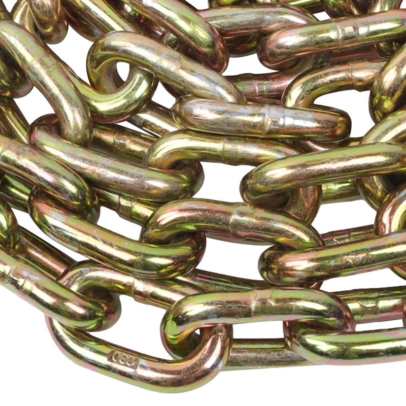 DURAFORCE 4900Lbs G80 Steel Transport Binder Chain 5/16In × 12FT With Clevis Grab Hooks