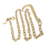 DURAFORCE 5/16 × 8 FT Grade 70 J Hook Mini R Hook Recovery Wrecker Tow Chain 15"