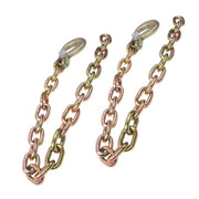 DURAFORCE 2Pcs Tow Chain With Clevis Slip Hook 3/8"×35" G70 26400Lbs Trailer Safety Chain