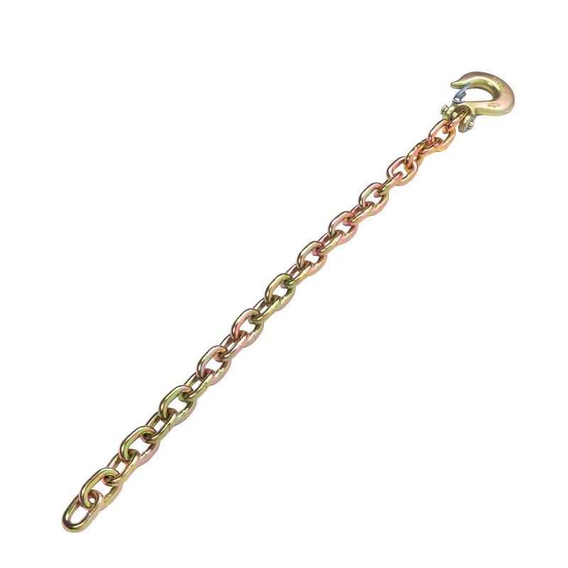 DURAFORCE 2Pcs Tow Chain With Clevis Slip Hook 3/8"×35" G70 26400Lbs Trailer Safety Chain