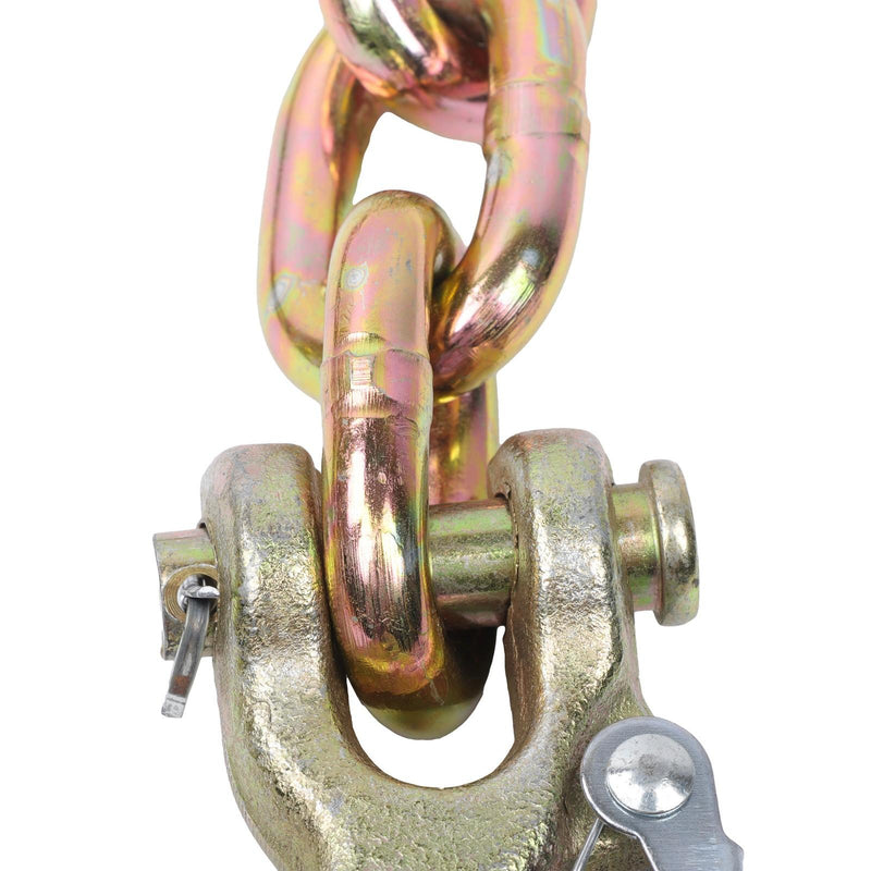 DURAFORCE 2Pcs Tow Chain With Clevis Slip Hook 3/8"×35" G70 26400Lbs Trailer Safety Chain