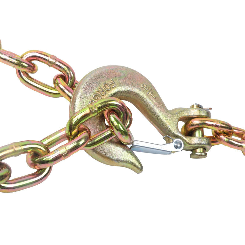 DURAFORCE 2Pcs Tow Chain With Clevis Slip Hook 3/8"×35" G70 26400Lbs Trailer Safety Chain