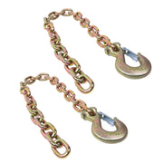 DURAFORCE 2Pcs Tow Chain With Clevis Slip Hook 3/8"×35" G70 26400Lbs Trailer Safety Chain