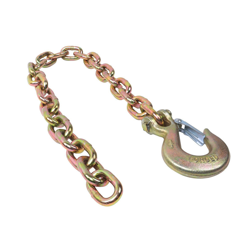 DURAFORCE 2Pcs Tow Chain With Clevis Slip Hook 3/8"×35" G70 26400Lbs Trailer Safety Chain