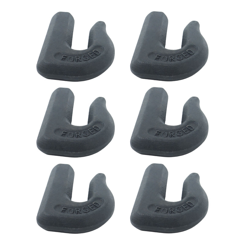 DURAFORCE 6Pcs G70 3/8" Weld On Chain Grab Hook Tow Hook Tractor Bucket Trailer Tie Down