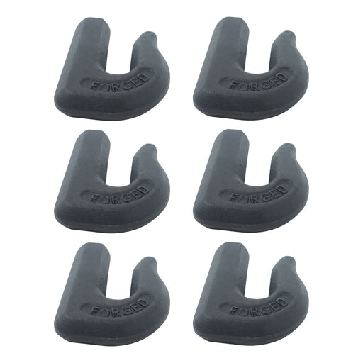 DURAFORCE 6Pcs G70 3/8" Weld On Chain Grab Hook Tow Hook Tractor Bucket Trailer Tie Down