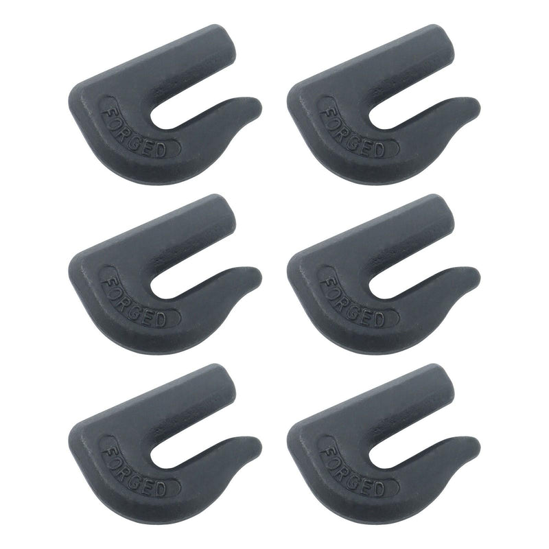 DURAFORCE 6Pcs G70 3/8" Weld On Chain Grab Hook Tow Hook Tractor Bucket Trailer Tie Down