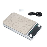 DURAFORCE 50 to 1200RPM 6 Position Magnetic Stirrer Multi-Position Magnetic Mixer Stirrer