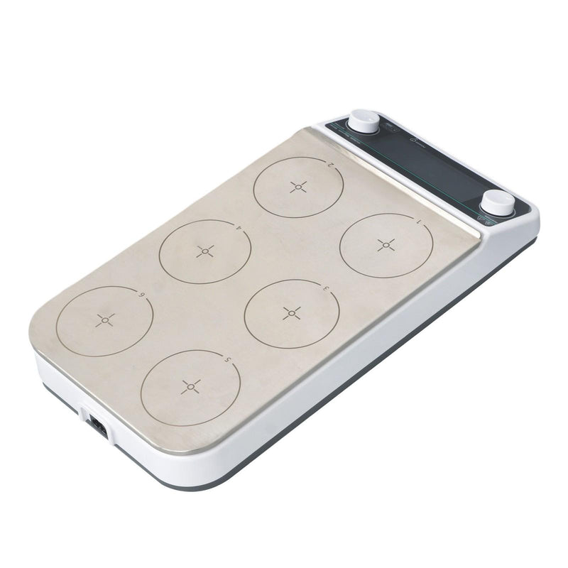 DURAFORCE 50 to 1200RPM 6 Position Magnetic Stirrer Multi-Position Magnetic Mixer Stirrer