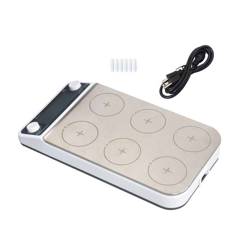 DURAFORCE 50 to 1200RPM 6 Position Magnetic Stirrer Multi-Position Magnetic Mixer Stirrer